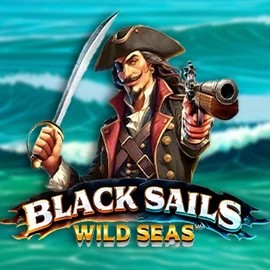Black Sails Wild Seas slot logo by Infinity Dragon Studios at Casombie CasinoBlack Sails Wild Seas