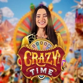 Logo of Crazy Time from Evolution at Casombie Casino