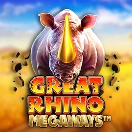 Great Rhino Megaways slot logo by Pragmatic Play at Casombie Casino