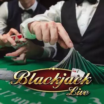 Live Blackjack slot logo by Evolution at Casombie Casino