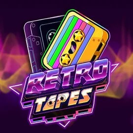Retro Tapes logo by Push Gaming at Casombie CasinoRetro Tapes