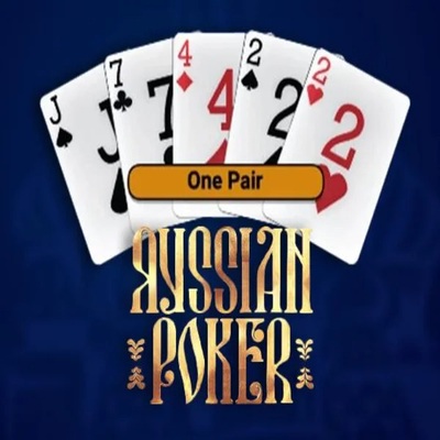 Russian Poker slot logo by OneTouch Games at Casombie Casino
